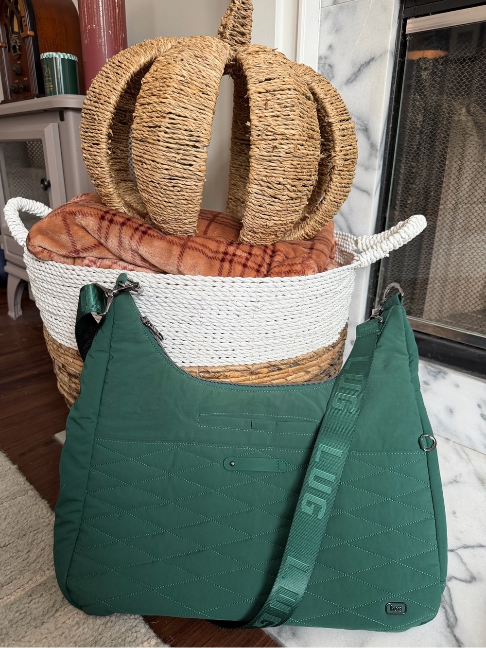 lug Wickedly Green Balsa Hobo/Messenger Bag with Lug Webbed Strap